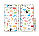 The Colorful Travel Collage Pattern Sectioned Skin Series for the Apple iPhone 6/6s