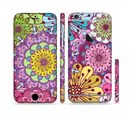 The Colorful Vector Flower Collage Sectioned Skin Series for the Apple iPhone 6/6s