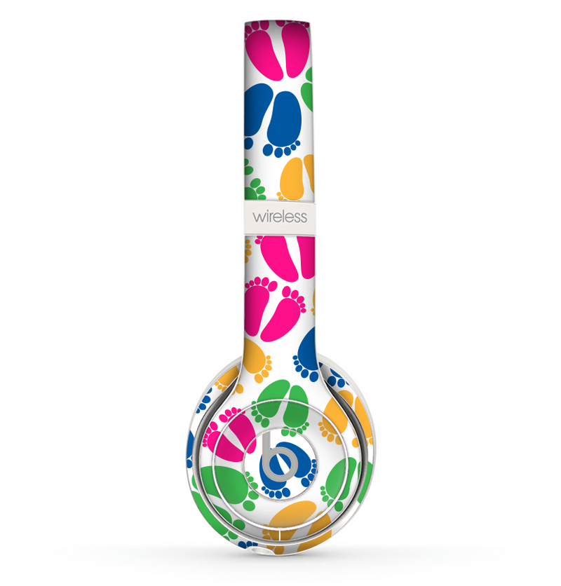 The Colorful Vector Footprints Skin Set for the Beats by Dre Solo 2 Wireless Headphones