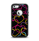 The Colorful Vector Hearts Apple iPhone 5-5s Otterbox Defender Case Skin Set