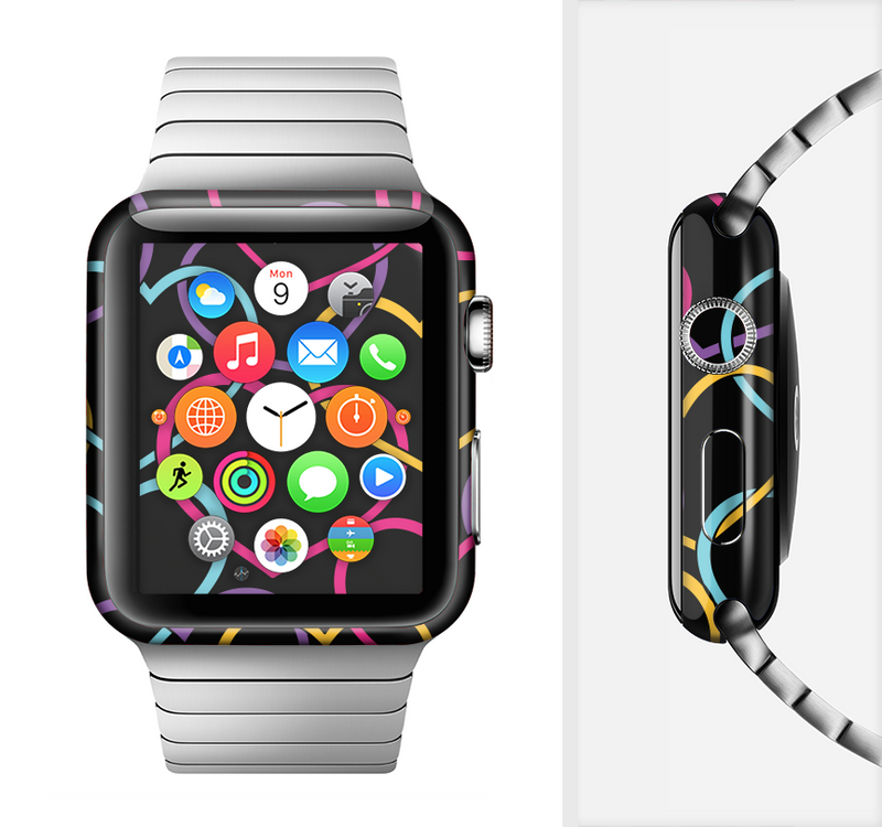 The Colorful Vector Hearts Full-Body Skin Set for the Apple Watch