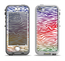 The Colorful Vector Zebra Animal Print Apple iPhone 5-5s LifeProof Nuud Case Skin Set