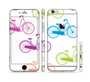 The Colorful Vintage Bike on White Pattern Sectioned Skin Series for the Apple iPhone 6/6s