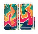 The Colorful WIld Abstract Color Pattern Sectioned Skin Series for the Apple iPhone 6/6s