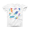 The Colorful Watercolor Feathers ink-Fuzed Front Spot Graphic Unisex Soft-Fitted Tee Shirt