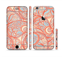The Coral Abstract Pattern V34 Sectioned Skin Series for the Apple iPhone 6/6s Plus