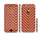 The Coral & Black Sketch Chevron Sectioned Skin Series for the Apple iPhone 6/6s Plus