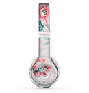 The Coral & Blue Grunge Watercolor Floral Skin Set for the Beats by Dre Solo 2 Wireless Headphones