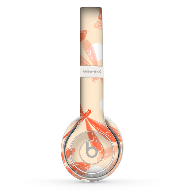 The Coral DragonFly Skin Set for the Beats by Dre Solo 2 Wireless Headphones