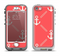 The Coral & White Vintage Solid Color Anchor Linked Apple iPhone 5-5s LifeProof Nuud Case Skin Set