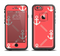 The Coral & White Vintage Solid Color Anchor Linked Apple iPhone 6/6s LifeProof Fre Case Skin Set
