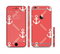 The Coral & White Vintage Solid Color Anchor Linked Sectioned Skin Series for the Apple iPhone 6/6s Plus