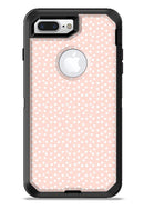 The Coral and White Micro Polka Dots - iPhone 7 or 7 Plus Commuter Case Skin Kit
