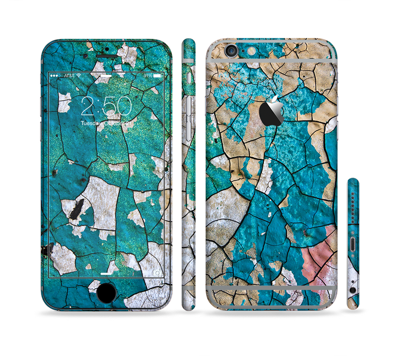 The Cracked Multicolored Paint Sectioned Skin Series for the Apple iPhone 6/6s