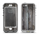 The Cracked Wooden Planks Apple iPhone 5-5s LifeProof Nuud Case Skin Set