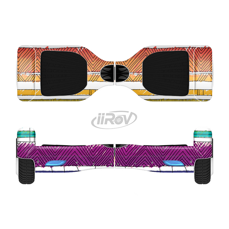The Crayon Colored Doodle Patterns Full-Body Skin Set for the Smart Drifting SuperCharged iiRov HoverBoard