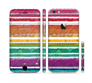 The Crayon Colored Doodle Patterns Sectioned Skin Series for the Apple iPhone 6/6s Plus