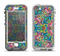 The Crazy Neon Mirrored Swirls Apple iPhone 5-5s LifeProof Nuud Case Skin Set