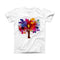 The Crazy Splatter Tree ink-Fuzed Front Spot Graphic Unisex Soft-Fitted Tee Shirt
