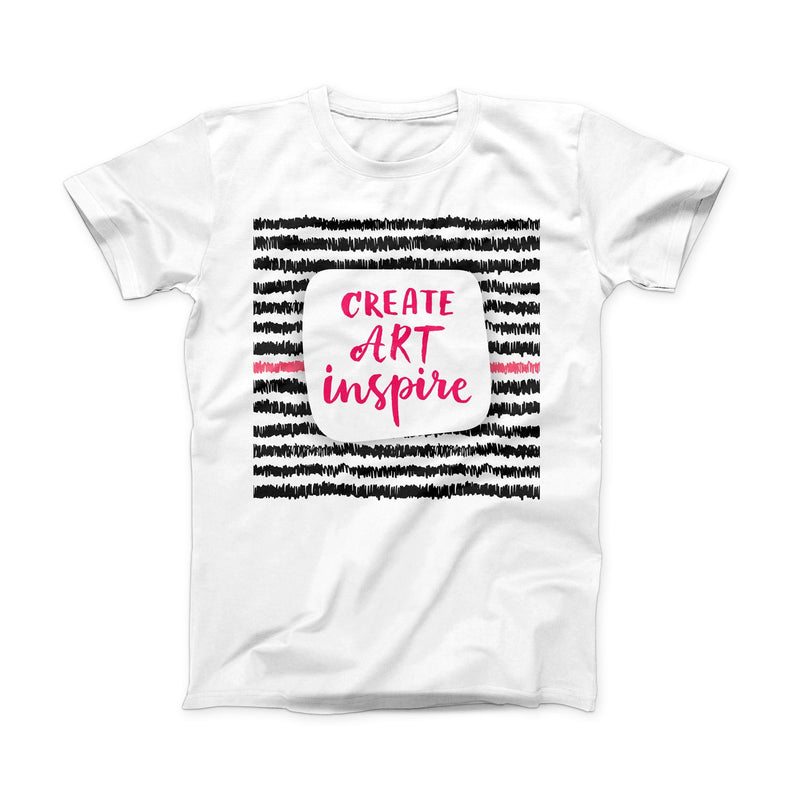 The Create Art Inspire ink-Fuzed Front Spot Graphic Unisex Soft-Fitted Tee Shirt