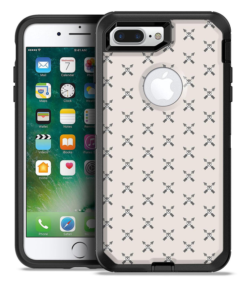 The Crossed Arrown All Over Pattern - iPhone 7 or 7 Plus Commuter Case Skin Kit