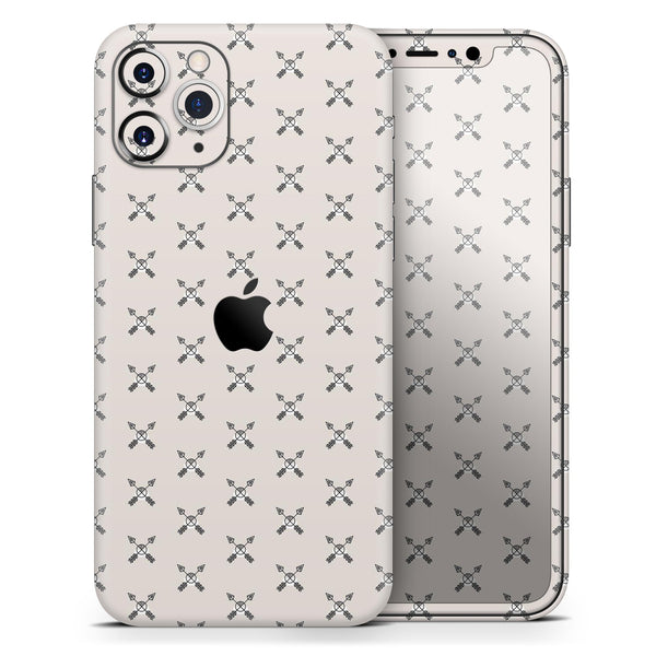 The Crossed Arrown All Over Pattern - Skin-Kit compatible with the Apple iPhone 12, 12 Pro Max, 12 Mini, 11 Pro or 11 Pro Max (All iPhones Available)