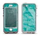 The Crumpled Trendy Green Texture Apple iPhone 5-5s LifeProof Nuud Case Skin Set