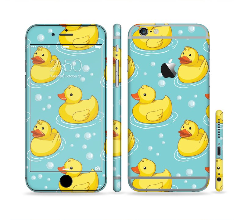 The Cute Rubber Duckees Sectioned Skin Series for the Apple iPhone 6/6s Plus