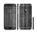 The Dark Black WoodGrain Sectioned Skin Series for the Apple iPhone 6/6s