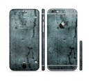 The Dark Blue Cracked Texture Sectioned Skin Series for the Apple iPhone 6/6s
