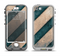 The Dark Blue & Highlighted Grunge Strips Apple iPhone 5-5s LifeProof Nuud Case Skin Set