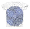 The Dark Blue Indian Ornament ink-Fuzed Unisex All Over Full-Printed Fitted Tee Shirt