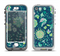The Dark Blue & Pink-Yellow Sketched Lace Patterns v21 Apple iPhone 5-5s LifeProof Nuud Case Skin Set