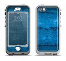 The Dark Blue Scratched Stone Wall Apple iPhone 5-5s LifeProof Nuud Case Skin Set