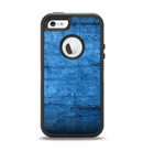 The Dark Blue Scratched Stone Wall Apple iPhone 5-5s Otterbox Defender Case Skin Set