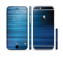 The Dark Blue Streaks Sectioned Skin Series for the Apple iPhone 6/6s