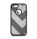The Dark Gray Wide Chevron Apple iPhone 5-5s Otterbox Defender Case Skin Set