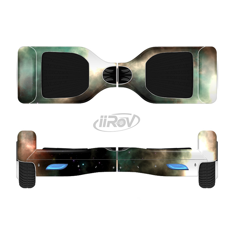 The Dark Green Glowing Universe Full-Body Skin Set for the Smart Drifting SuperCharged iiRov HoverBoard