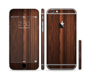 The Dark Heavy WoodGrain Sectioned Skin Series for the Apple iPhone 6/6s Plus