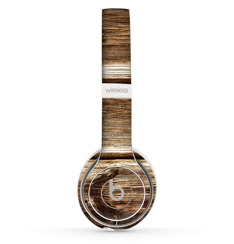 The Dark Highlighted Old Wood Skin Set for the Beats by Dre Solo 2 Wireless Headphones