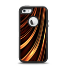 The Dark Orange Shadow Fabric Apple iPhone 5-5s Otterbox Defender Case Skin Set