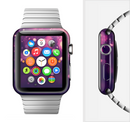 The Dark Purple with Desending Lightdrops Full-Body Skin Set for the Apple Watch