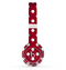 The Dark Red & White Polka Dot Skin Set for the Beats by Dre Solo 2 Wireless Headphones