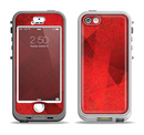 The Dark Red with Translucent Shapes Apple iPhone 5-5s LifeProof Nuud Case Skin Set