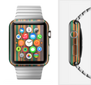 The Dark Smudged Vertical Stripes Full-Body Skin Set for the Apple Watch
