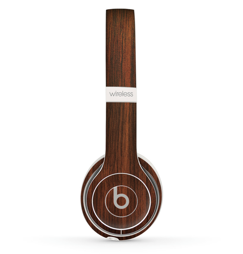 The Dark Walnut Stained Wood Skin Set for the Beats by Dre Solo 2 Wireless Headphones