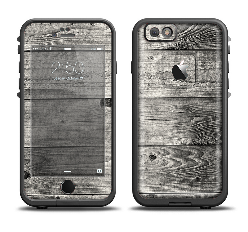 The Dark Washed Wood Planks Apple iPhone 6/6s LifeProof Fre Case Skin Set