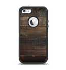 The Dark Wooden Worn Planks Apple iPhone 5-5s Otterbox Defender Case Skin Set