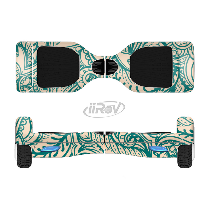 The Delicate Green & Tan Floral Lace Full-Body Skin Set for the Smart Drifting SuperCharged iiRov HoverBoard