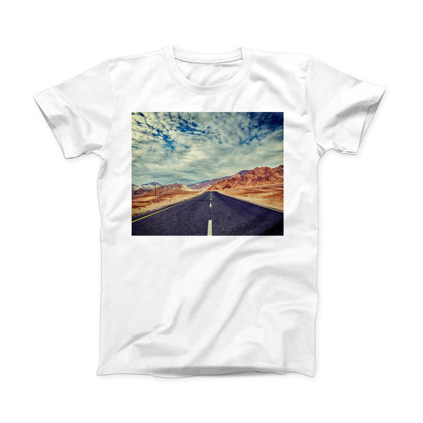 The Desert Road ink-Fuzed Front Spot Graphic Unisex Soft-Fitted Tee Shirt